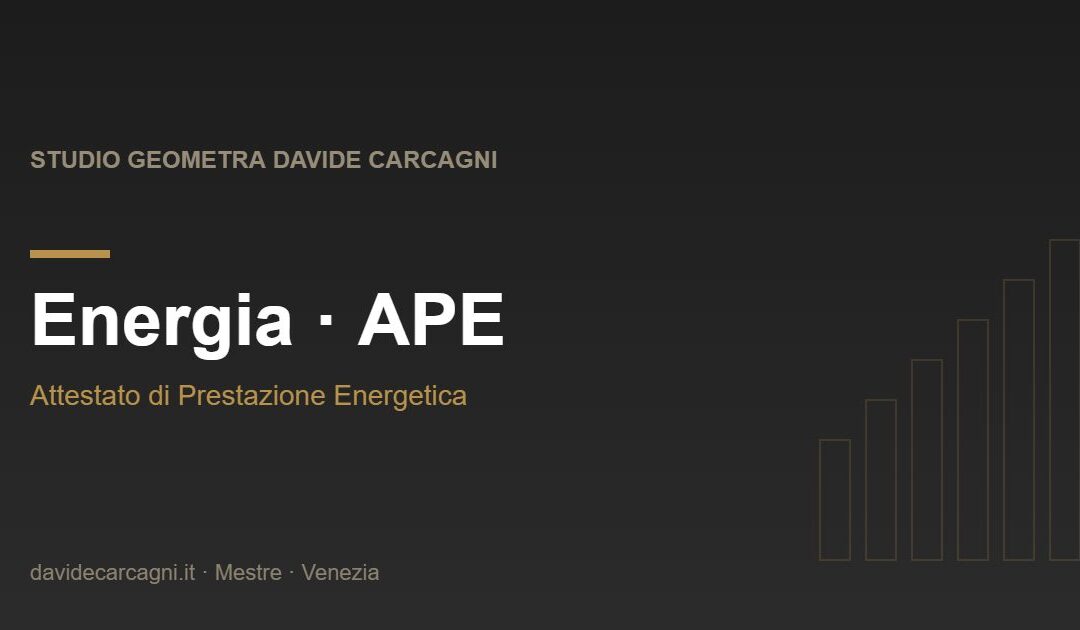 Energia · APE - Studio Geometra Davide Carcagni Mestre Venezia